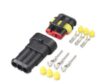 Conector Negro Impermeable 3 pin Macho y Hembra