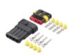Conector Negro Impermeable 4 pin Macho y Hembra